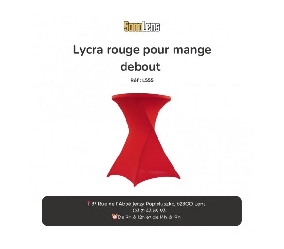 Location housse mange debout en lycra rouge