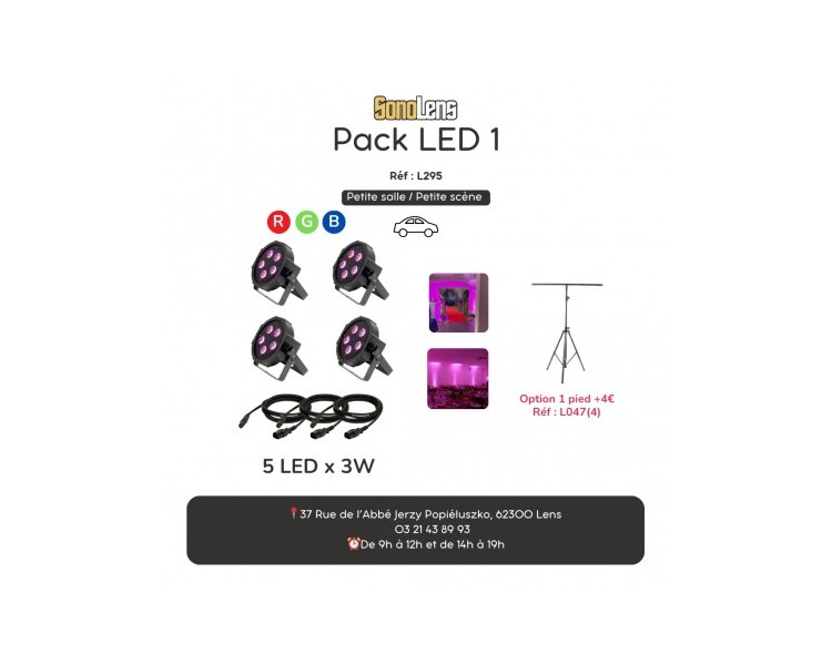 Location Pack LED 1 (spécial déco sans pied)