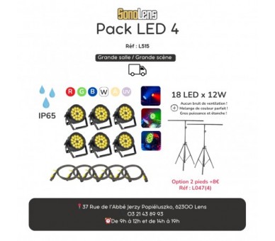 Location Pack LED 4 (avec pied)