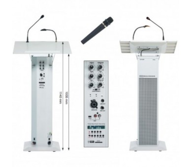 Pupitre amplifié avec col de cygne + 1 micro sans fil