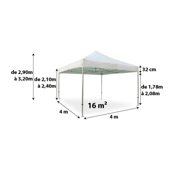 Location tente pliante 4m x 4m