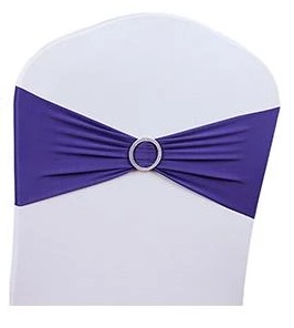 Noeud de chaise mariage satin violet